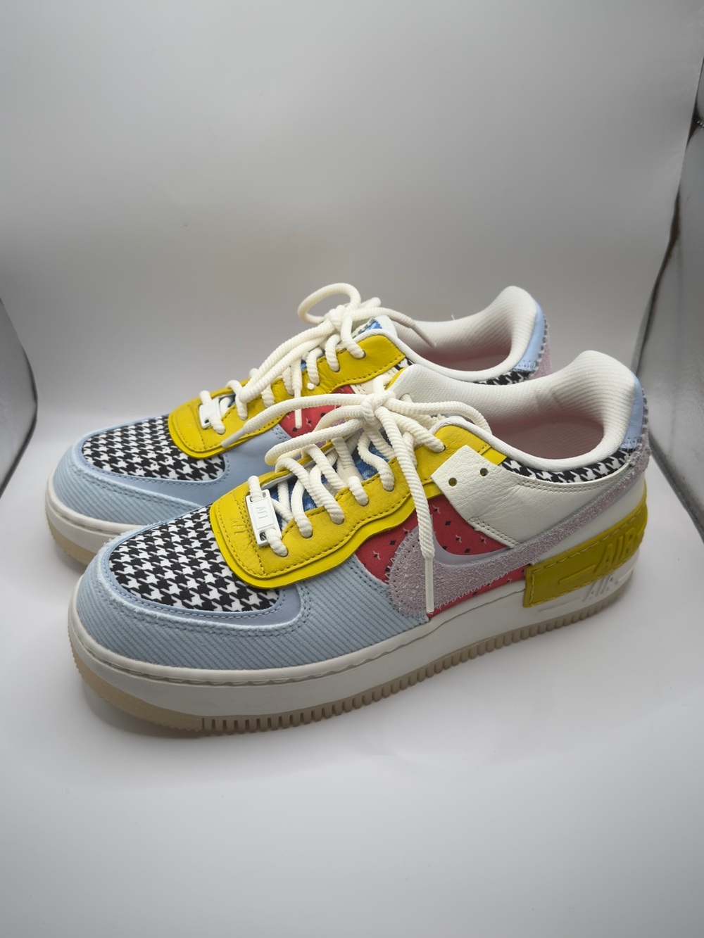 Nike Air Force 1 Shadow Multi Print Patchwork Sneakers – Women’s 8.5